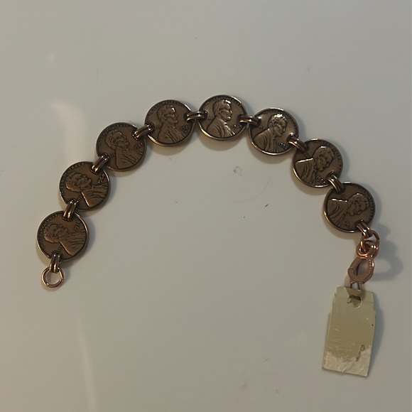 Vintage Copper Sunrise US Coin Penny Link Retro Bracelet - Picture 10 of 10